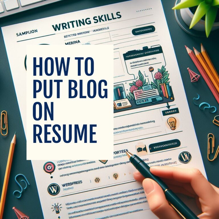 How to Put Blog on Resume