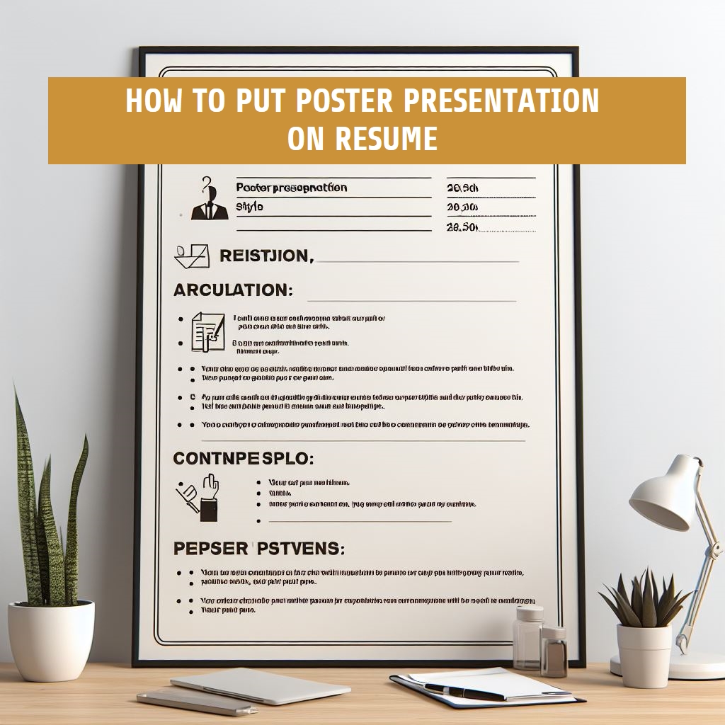 how to put poster presentation on resume