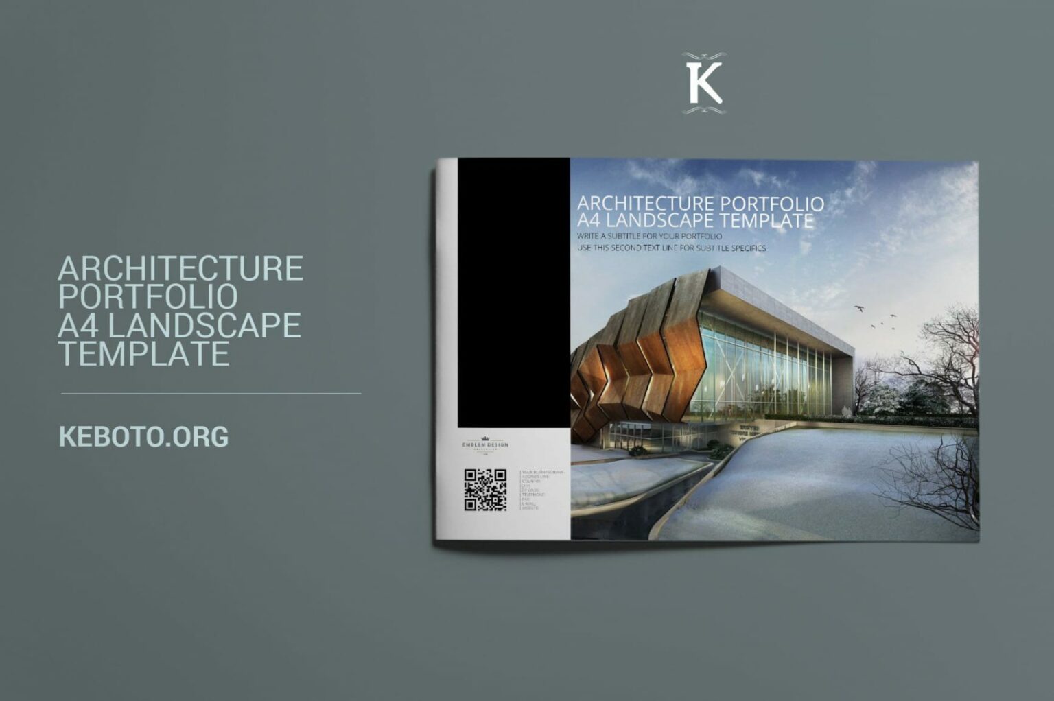 Portfolio Back Architecture Portfolio Cover Page Template