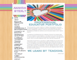 Editable Art Teacher Portfolio Template  Sample