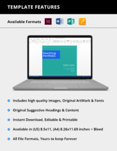 Editable Online Teaching Portfolio Template