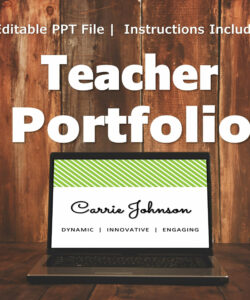 Editable Online Teaching Portfolio Template Doc Sample