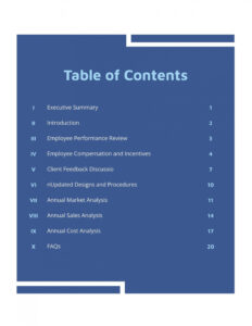 Editable Table Of Contents Portfolio Template Doc Sample