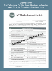 Free Custom Cda Portfolio Cover Page Template Doc