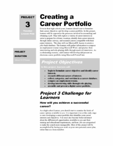 Free Custom Electronic Career Portfolio Template  Sample