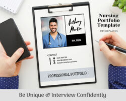 Free Custom Nursing Portfolio Cover Page Template Excel Sample