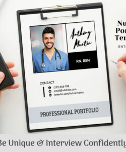 Free Custom Nursing Portfolio Cover Page Template Excel Sample