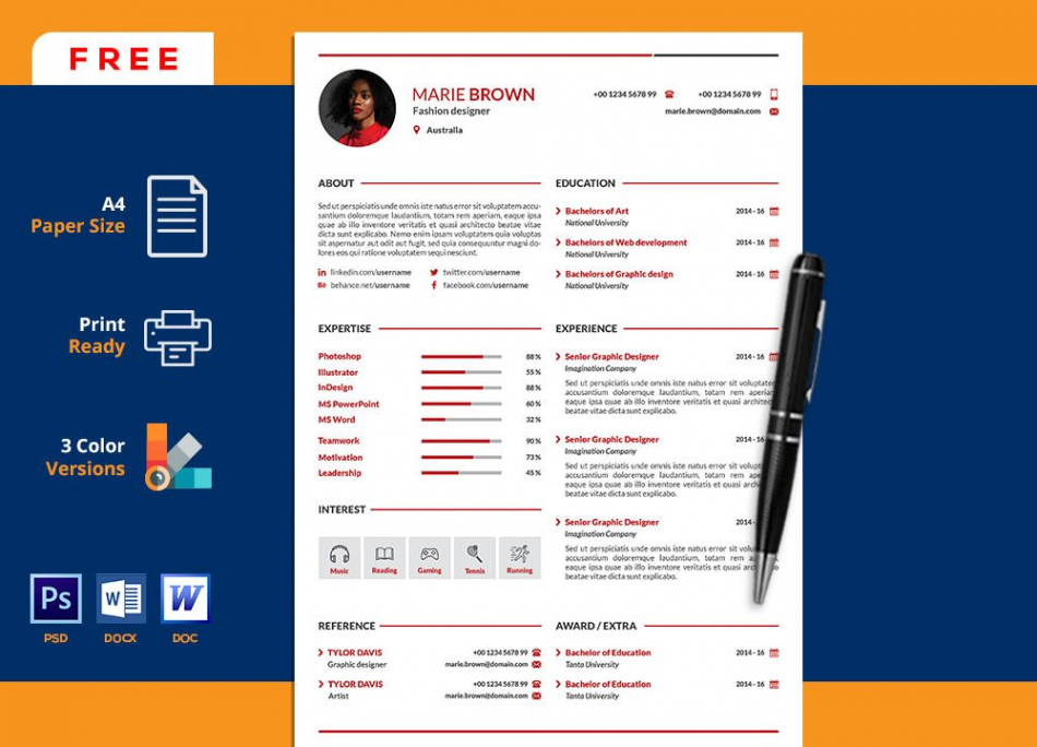 Free Custom Online Career Portfolio Template Excel