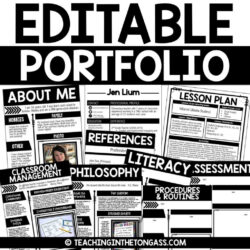 Free  Digital Teacher Portfolio Template Pdf