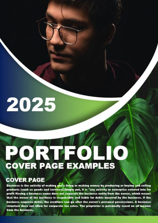 Free Editable Administrator Portfolio Cover Page Template  Sample