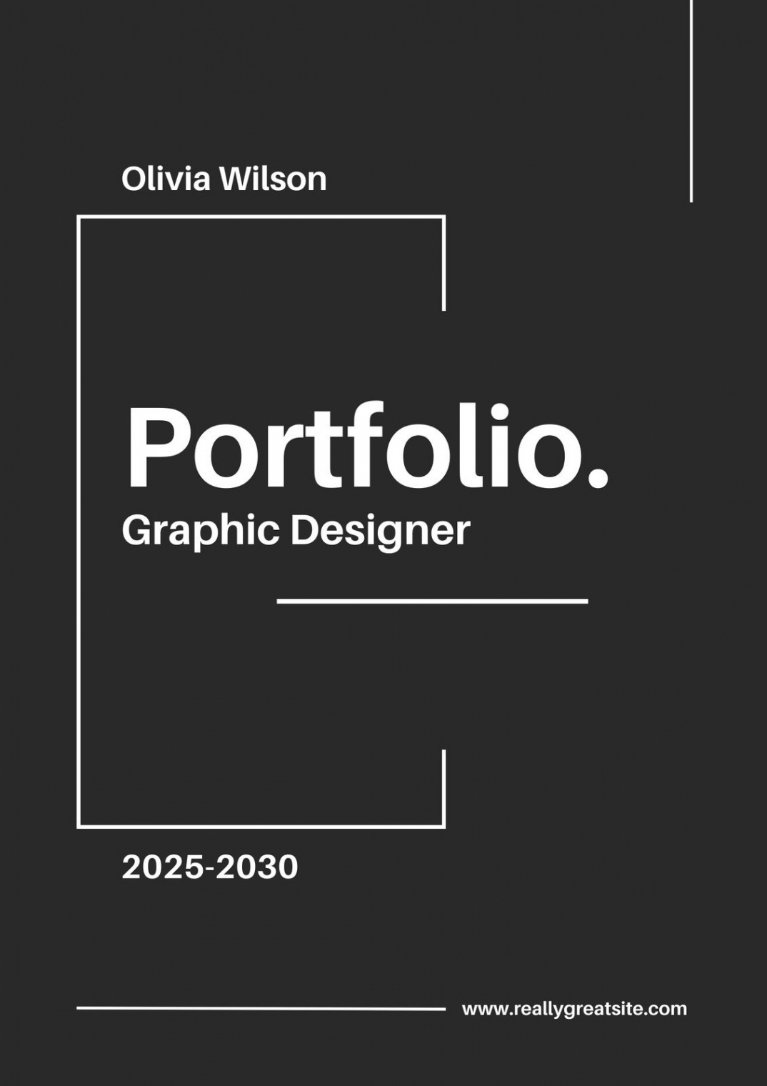 Free Editable Black And White Portfolio Template Excel