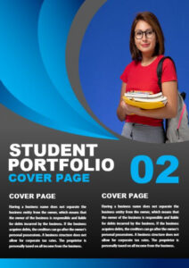 Free Editable Career Portfolio Title Page Template Doc Sample