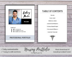 Free  Nursing Student Portfolio Template Doc Example