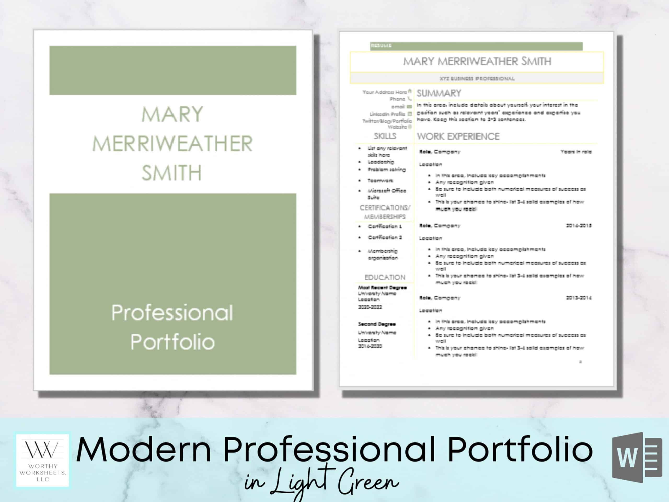 Free Printable All About Me Portfolio Template Doc Sample