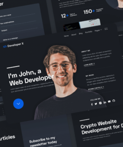 Free  Software Engineer Portfolio Website Template Pdf