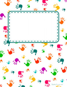 Preschool Portfolio Cover Page Template  Example