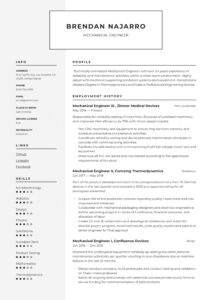 Printable Portfolio Template For Mehcanical Engineer Students Excel Sample