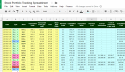 Printable Stock Investment Portfolio Template  Sample