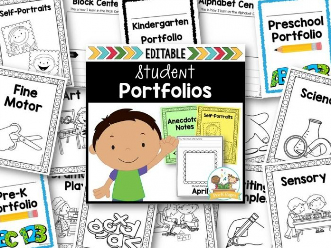 Free Editable Elementary Student Portfolio Templates  Sample