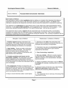 editable focused semistructured interviews semi structured clinical interview template sample