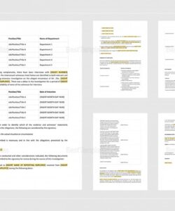 editable hr investigation report template in word apple pages employee relations investigation interview template word