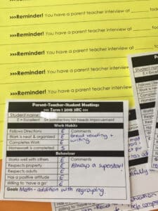 editable parent teacher interview slips! easy outlines to print and summarize a students progress that kindergarten parent teacher interview template excel