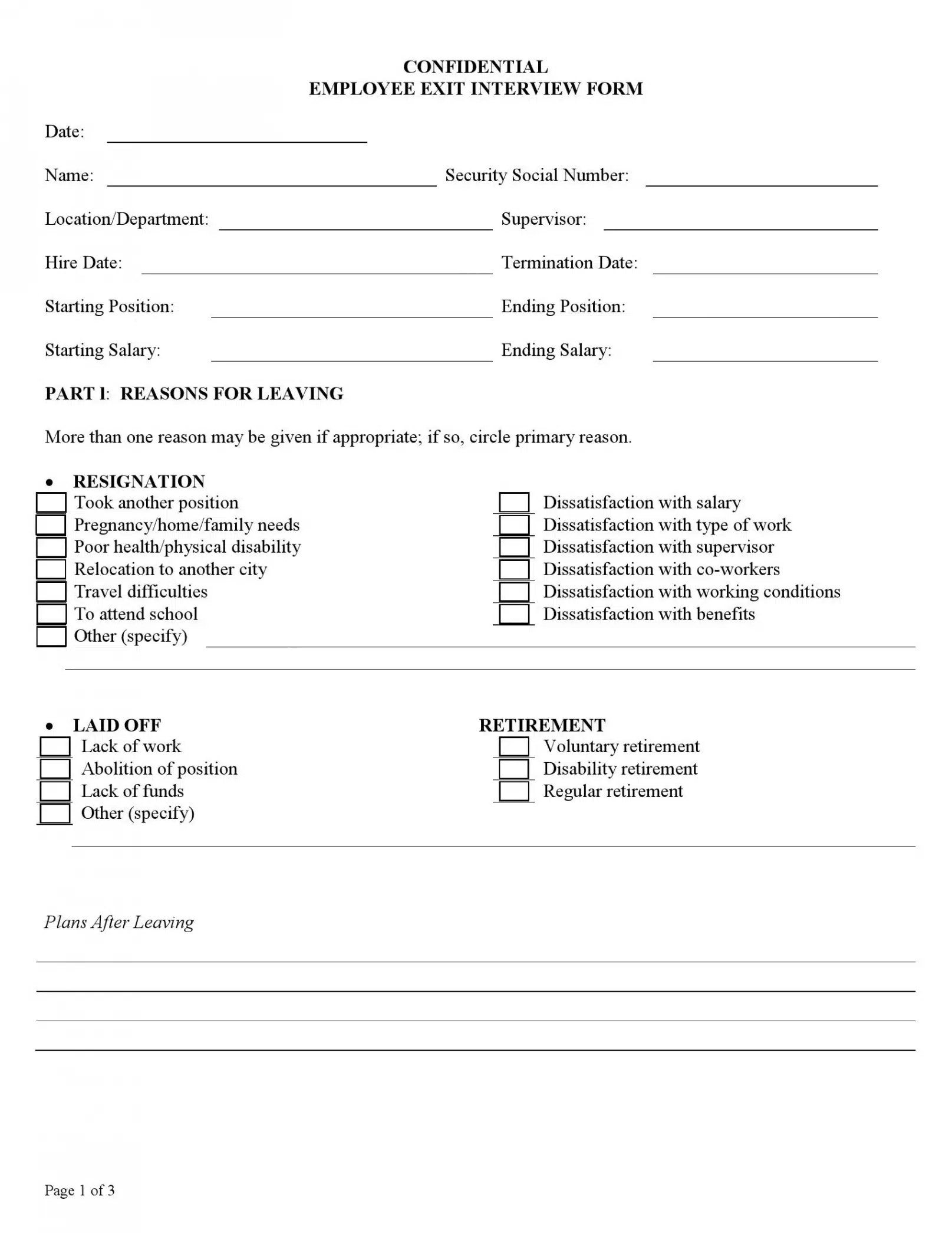 exit interview template employee questionnaire  formspal internship exit interview template pdf