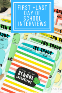 free first day of school  last day of school interview printables first day of school interview template pdf