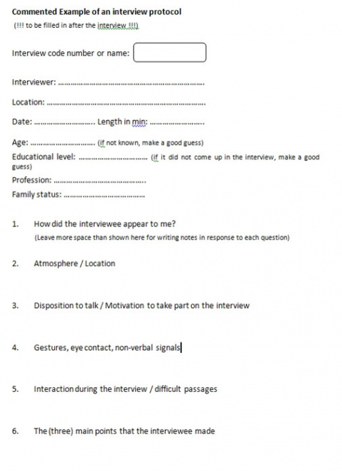 free qualitative research interview protocol template qualitative data collection methods in research interview guide for qualitative research template word