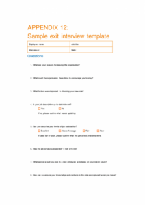 free sample exit interview template in word and pdf formats nonprofit exit interview template sample