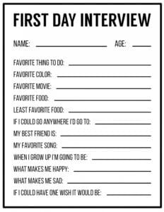 printable all about me printables interview template  paper trail design kindergarten parent teacher interview template