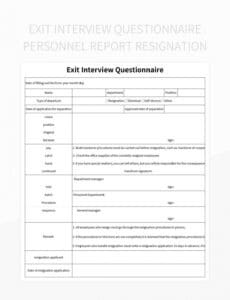 printable exit interview questionnaire personnel report resignation excel template and google sheets file teacher exit interview template doc