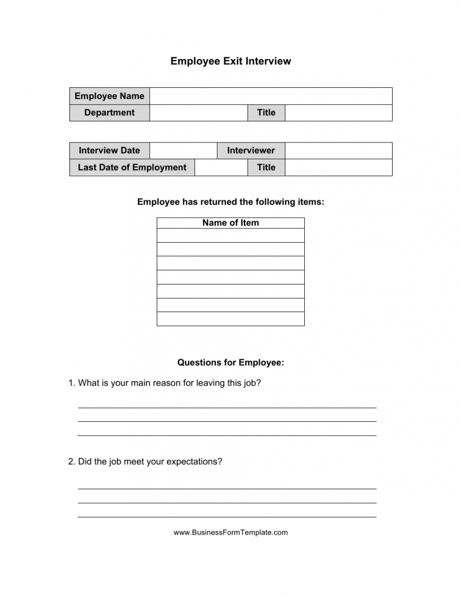 printable exit interview template employee exit interview questions template sample