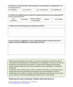 printable volunteer exit questionnaire template in word and pdf formats  page 2 of 2 volunteer exit interview template word