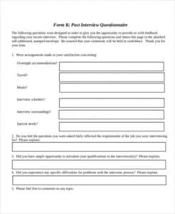 sample interview questionnaire template workplace investigation interview template pdf