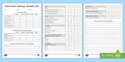 sample parentteacher meeting planning sheet teacher made kindergarten parent teacher interview template example