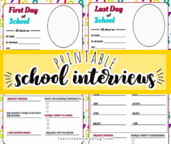 sample printable first  last day of school interview questions for kids  techdothan first day of school interview template doc