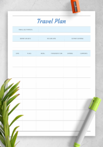 download printable travel plan template pdf temporary will for travel template example