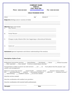 editable 035 counseling progress notes template therapy ideal free inside professional will for therapists template excel