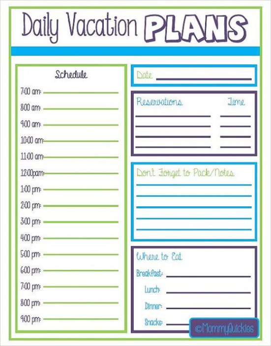 editable downloadable free printable vacation planner template quick will before travel template