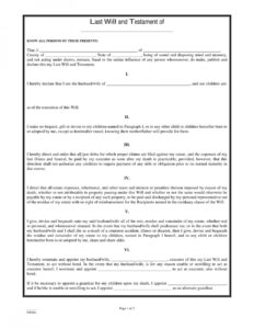 editable free printable last will and testament templates pdf word last will and testament new york state template pdf