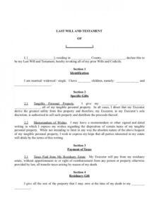 editable get a last will and testament for your business final will and testament template excel