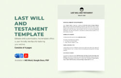 editable last will and testament templates in word  free download  template joint last will and testament template