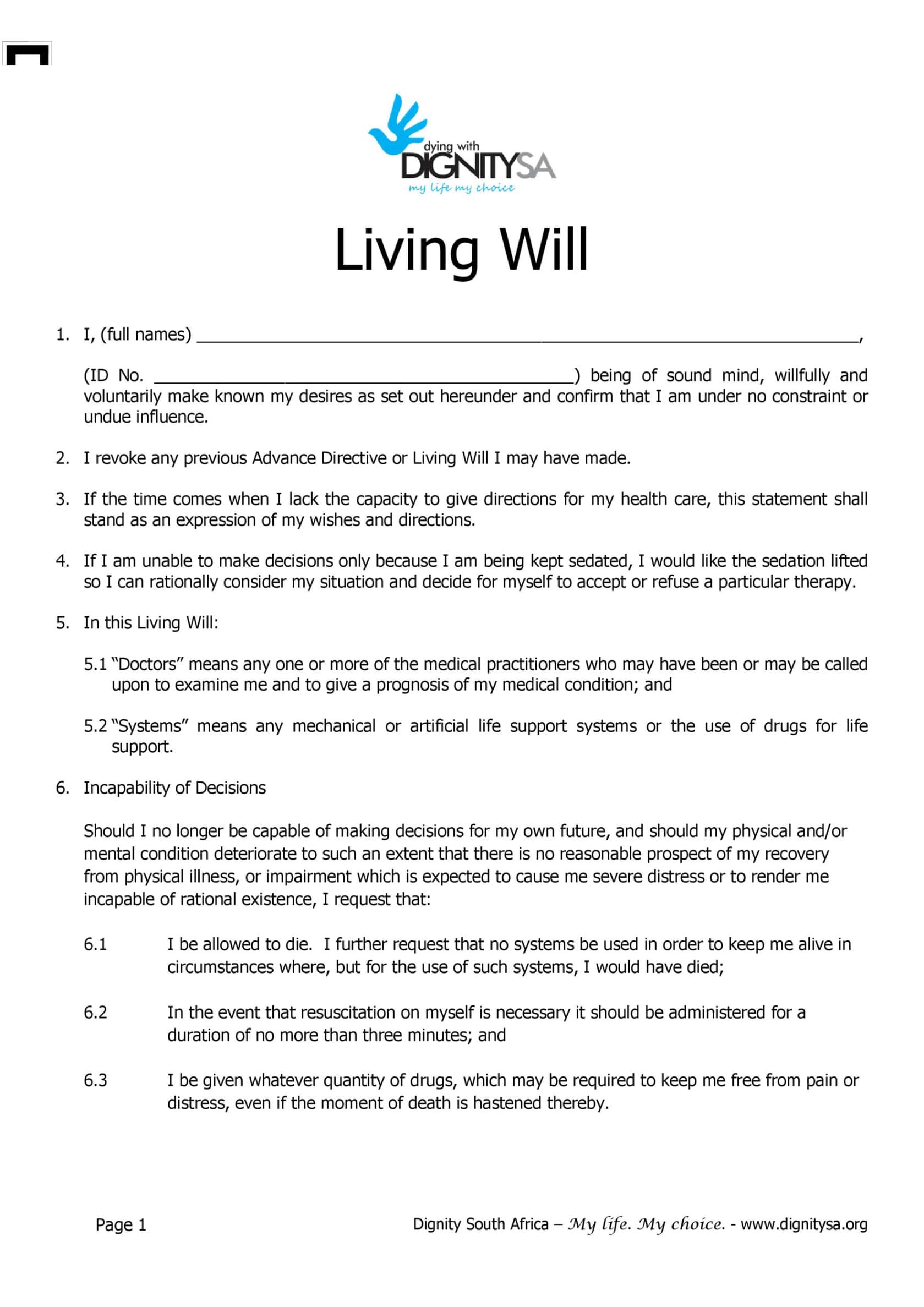 free copy of a living will form  living will forms free printable louisiana living will template sample