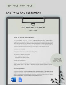 free free 10 last will and testament samples in ms word  google docs  pdf senior last will and testament template​