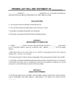 free last will and testament template virginia 1 final will and testament template excel