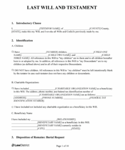 free last will  testament form  printable pdf  word  lawdistrict california last will and testament template pdf