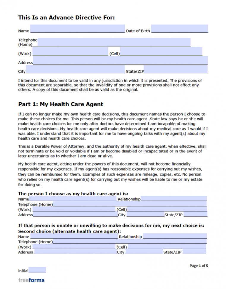 free missouri advance directive form medical poa  living will  pdf living will advance directive template example