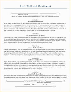 free printable basic simple last will and testament last will and testament template for single person  sample