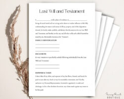 printable editable last will and testament form last will and testament template senior last will and testament template  sample